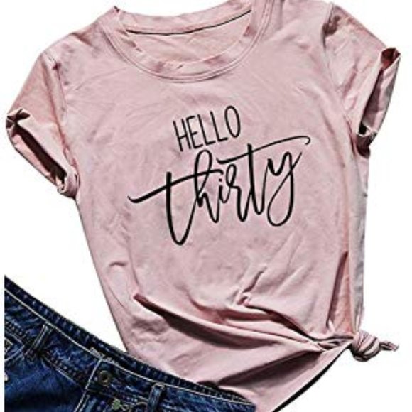 Tops - Hello Thirty Pink Short Sleeve T-Shirt